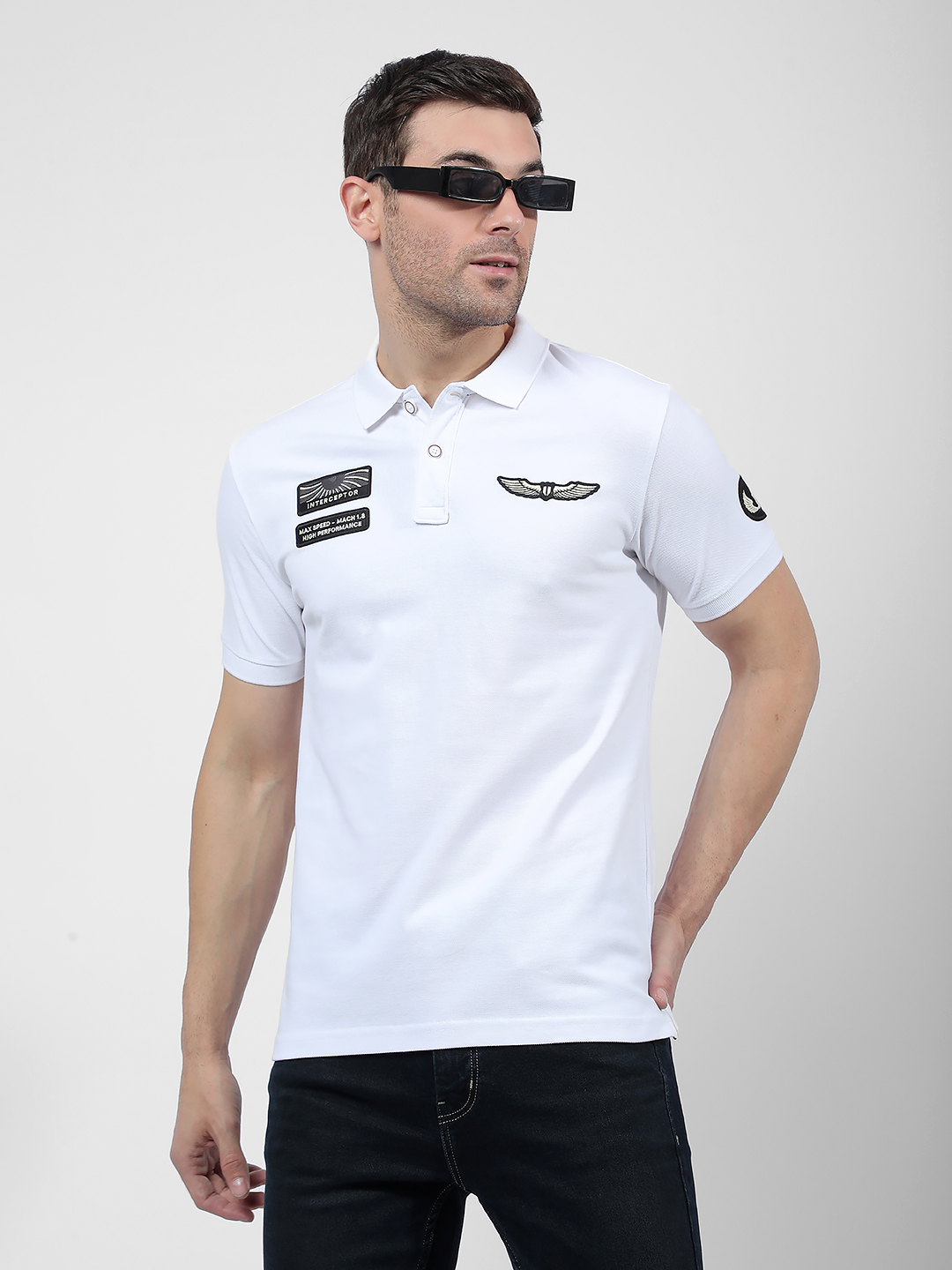 Numero Uno Men's Short Sleeve Regular Fit White Polo T-Shirt
